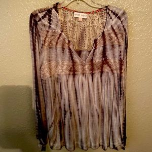 KNOX ROSE long sleeve loose fitting shirt size XL